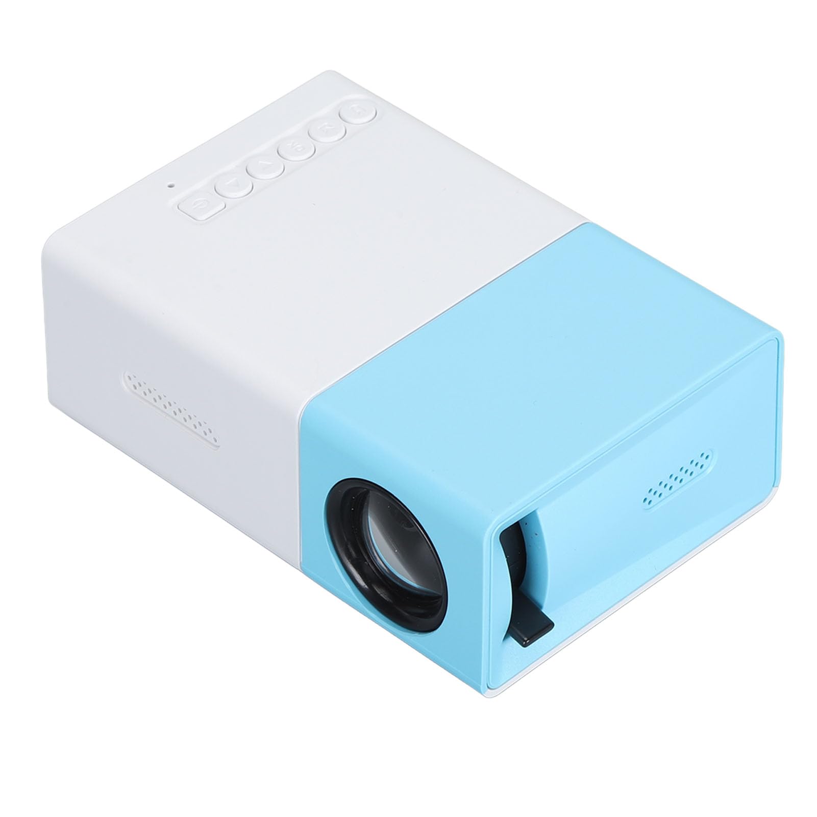 Zunate Mini proiettore, video proiettore LED Full HD 1080P con altoparlante HiFi integrato, proiettore Pico portatile compatibile con HDMI, USB, AV, scheda TF, proiettore Home Theater per bambini
