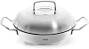 Fissler Original Profi Collection 084-388-24-000/0 Stainless Steel Serving Pan Round (2 L Diameter 24 cm) with High-Layer Lid Novogrill Frying Surface Inner Scale Induction Silver