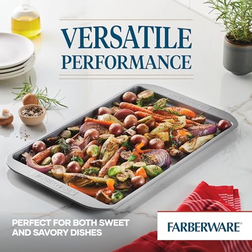 Farberware Nonstick Bakeware 11-Inch x 17-Inch Cookie Sheet Pan Set, 2-Piece, Gray by Farberware - Image 6