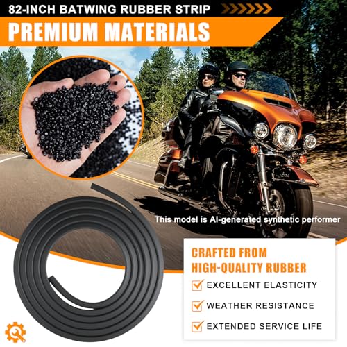 Image of 82-inch Batwing Inner Fairing Seal Strip Fits for 1996-2013 for Harley | 82 inch; fits Harley-Davidson Street Glide Electra Glide 1996-2013 Street Glide, Electra Glide FLHX FLHTC; blocks wind dust water