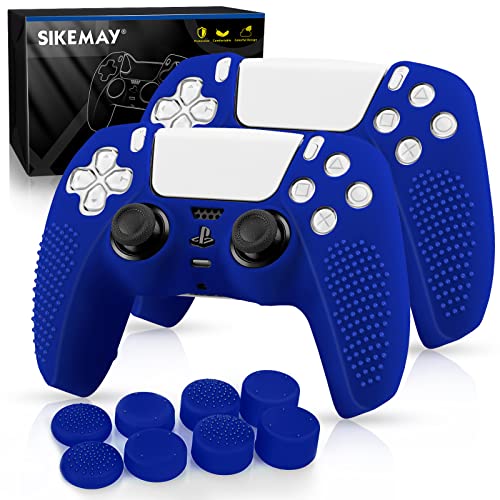 SIKEMAY [2 Pack] PS5 Controller Skin, Anti-Slip Thicken Silicone Protective Cover Case Perfectly...
