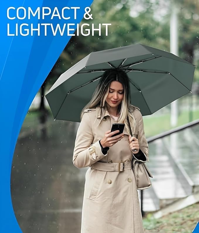 Image of SKYTONE Umbrella, Strong Compact & Easy Auto Open /Close For Sun-Wind and Rain UV Large Size Windproof Foldable For Men Women Kids Boys Girls