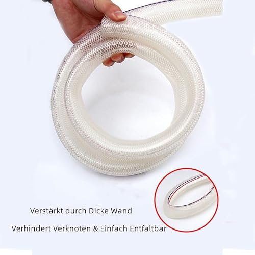 Saugschlauch 1 zoll - Schlauch 25mm Innendurchmesser Gewebeschlauch Teichschlauch PVC Schlauch mit Gewebe Flexibel Hochdruck 3Meter