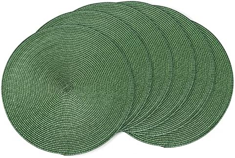 FunWheat Round Braided Placemats Set Of 6 Easy Clean Place - View #10