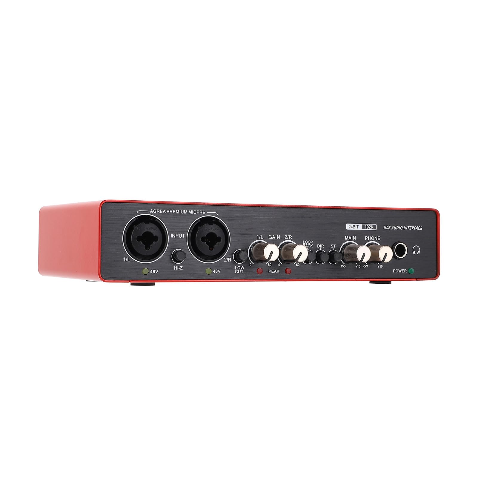 EMUKOEP Carte Son USB Live avec Connexion sans Lecteur et Filtre Passe-Haut pour Le Streaming et L'enregistrement des Entrées Micro et Ligne