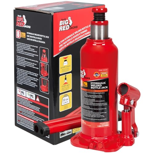 Image of BIG RED 8 Ton (16,000 LBs) Capacity Hydraulic Welded Bottle Jack, TAM90803B