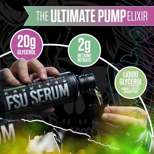 Image of Inspired FSU Serum Liquid Glycerol, Stim Free Pre Workout Pump, Non Stim Preworkout, Caffeine Free, Stimulant Free, 20g GlycoClear, 2g Betaine Nitrate (Lemon Strawberry Dream)