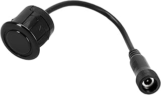 Waterproof Car Reverse Parking Sensor with 0.14m Cable for Bumper Installation, 23mm Black