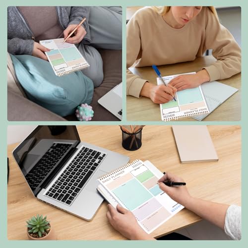 to Do List Notepad, 104 Pages 8.3 * 11\'\' Undated Daily Planner Notepad to Do List Notebook with Task Checklist Home Office School Supplies, Colorful Block