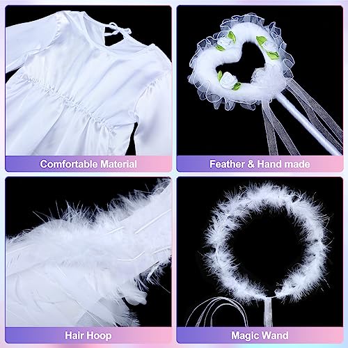 Disfraz Ángel para Niñas con Alas, Diadema y Varita miniatura 5