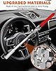 Tevlaphee Steering Wheel Lock, Steering Lock, Car Steering Wheel Lock, Vehicle Anti-Theft Lock, Adjustable, Universal Fit, Heavy Duty(Red) #3