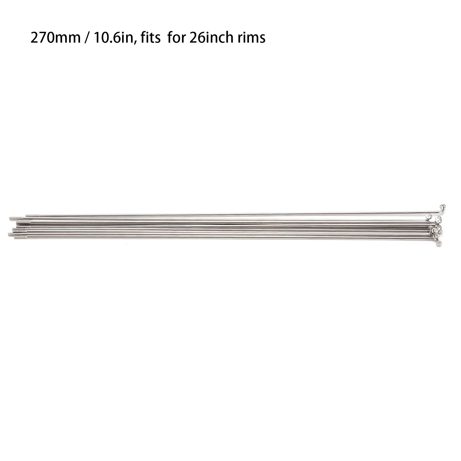 Keenso 220 mm / 245 mm / 270 mm stal nierdzewna szprychy rowerowe 14 G J Bend szprychy rowerowe z sutkami do rowerów szosowych górskich downhill bike