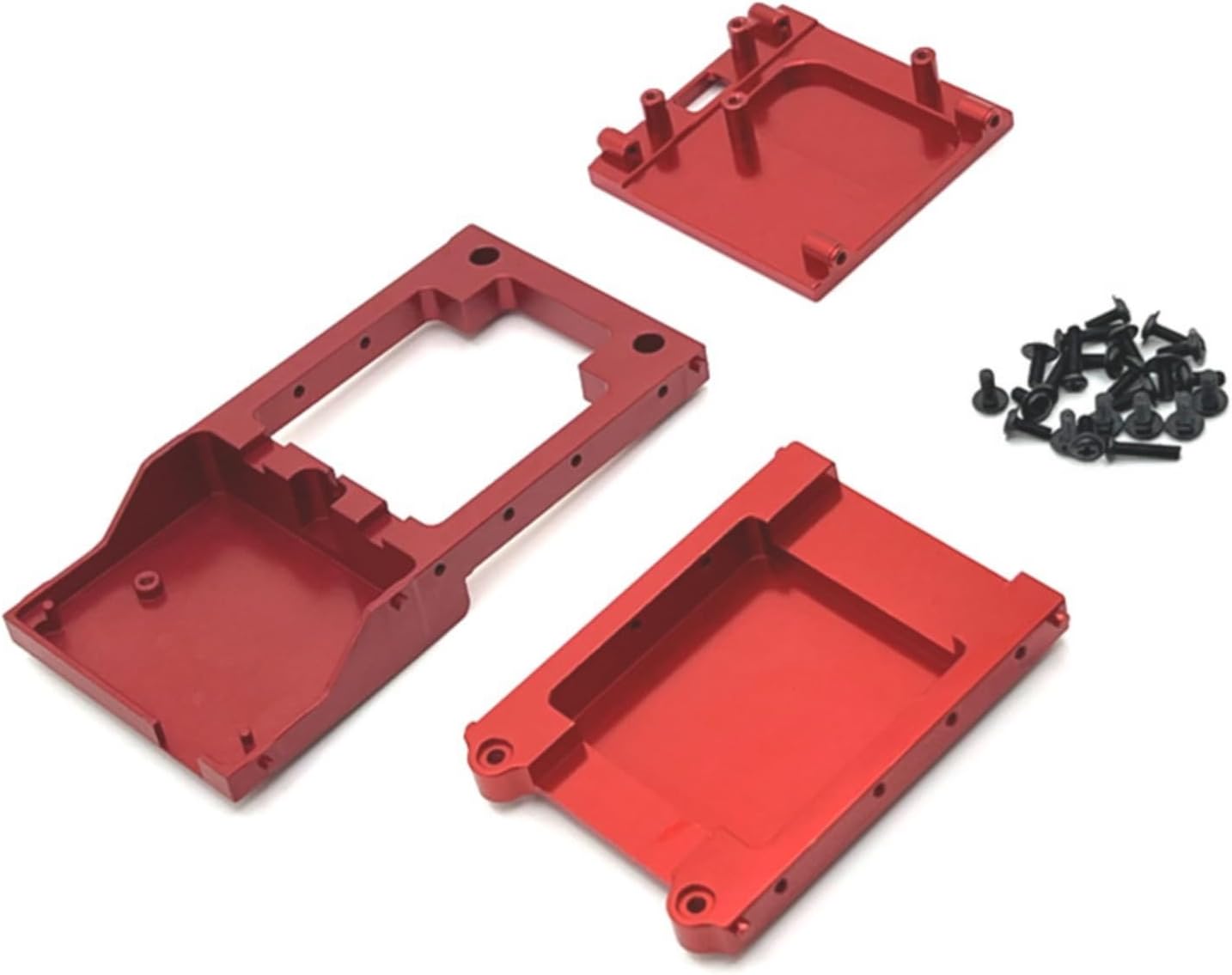 predolo Aluminum High Performance Parts Kit with Screws Metal Motor Mount Kit for Hobbyists, Builders, Custom Builds, Repairs , Red