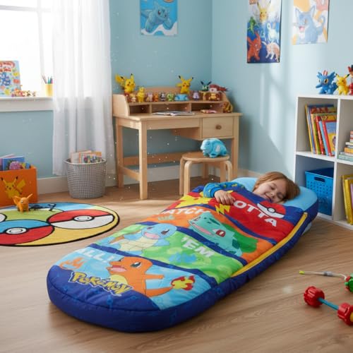 Miniatura 3 de Character World Pokemon Readybed - Cama De Aire Inflable Y Saco De Dormir Con Bomba Para Niños, Colchón De Viaje Para Fiestas De Pijamas Y Camping O Uso Doméstico