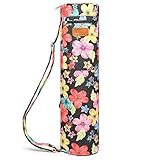ELENTURE Full-Zip Exercise Yoga Mat Carry Bag with Multi-Functional Storage Pockets (Petals)