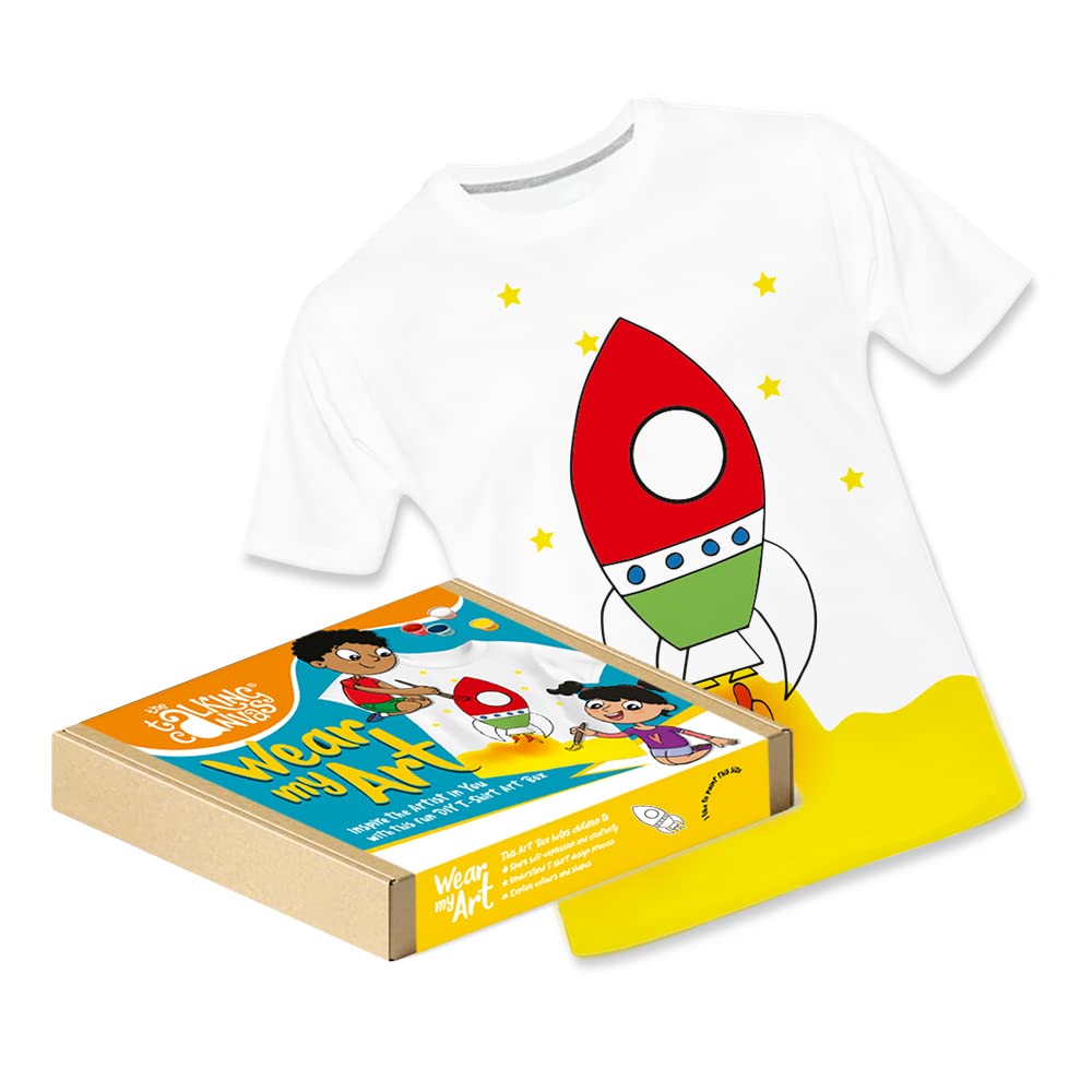 The Talking Canvas Art and Crafts T-Shirt Painting Craft Kit - Art Activity for Kids | Wear Your Art | Holi Gifts - Rocket Design | Age 9-10 Years (B085B4PNNZ) Amazon Price History, Amazon Price Tracker