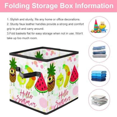 Boîte de rangement pliable cube avec poignées pour optimiser vos placards