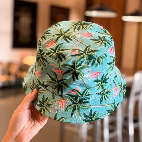 Image of Quanhaigou Bucket Hat for Men Women,Packable Reversible Printed Sun Hats,Fisherman Outdoor Summer Travel Hiking Beach Caps
