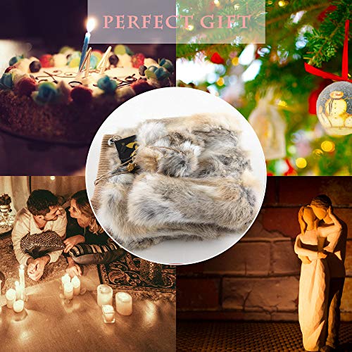 Image of Fur Story Fur Leg Warmers Real Fur Rabbit Winter Leggings Boot Toppers for Women