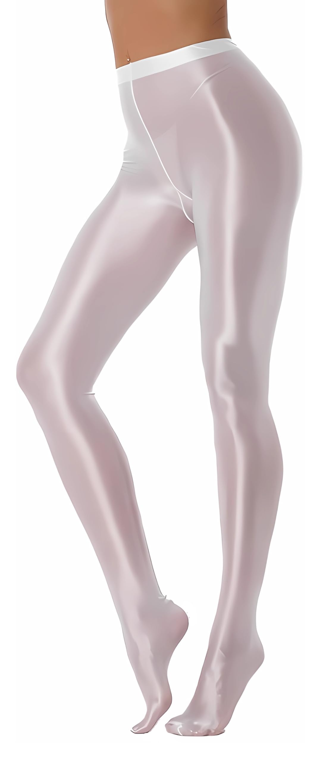 RuiChy Glänzende Damen Leggings, hochtaillierte glänzende Yoga Sport-Leggings, Dehnbare folienbeschichtete Metallic Spandex Strumpfhose, figurbetonte Legging für Tanz, Club und Rave Partys