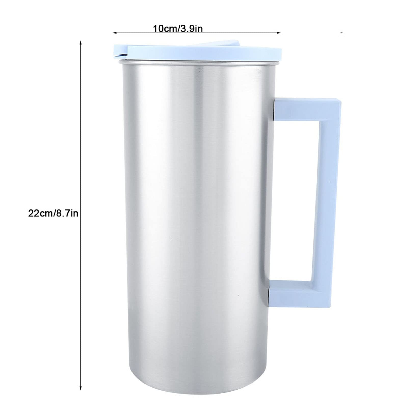 Pichet à Eau en Verre 1,8 L - Moderne, Bleu, pour Thé et Infusion