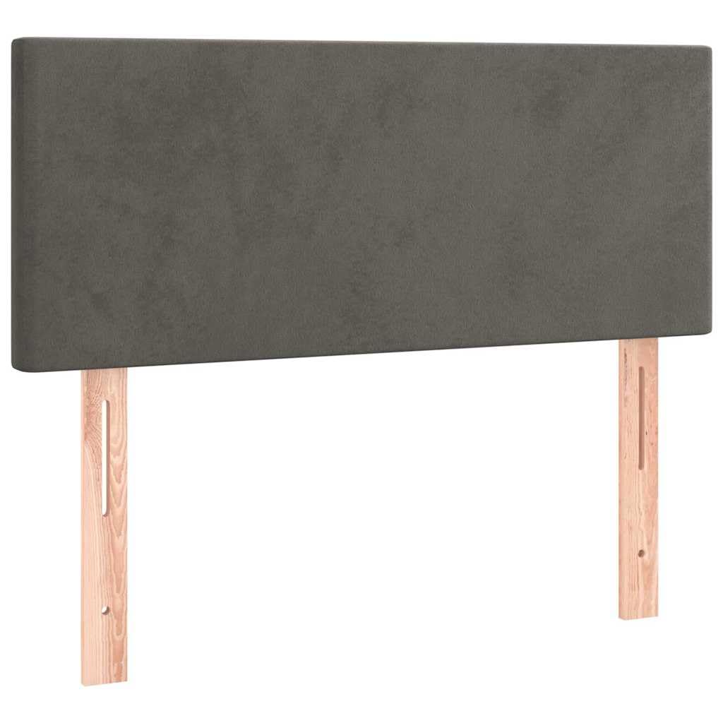 Tête de lit en velours - Dossier de lit - Gris foncé - 100 cm