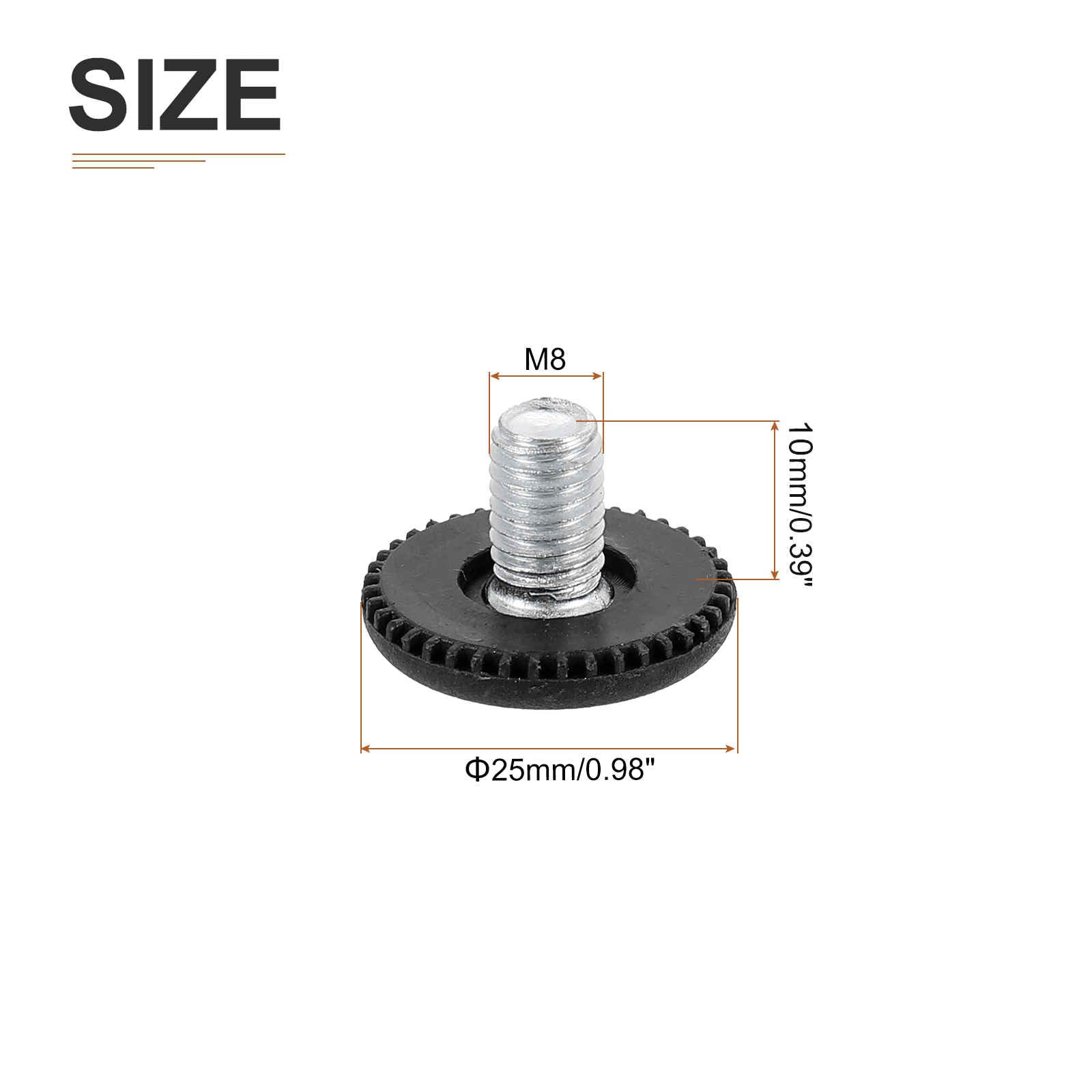 DTGN M8x10x25mm(DxLxOD) Screw on Furniture Glide Leveling Feet, 12Pack, Good for Furniture - Image 2