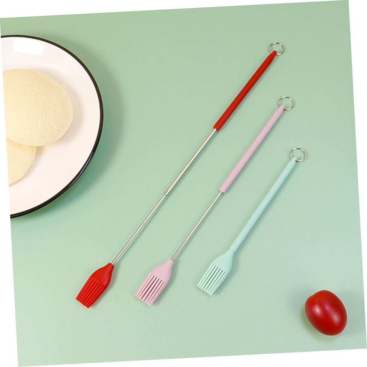 TOYANDONA 5 Sätze Grillbürste Aus Silikon Kuchen Backpinsel Herstellung Für Einfügen Heftbürsten Basterpinsel Aus Silikon Kleiner Silikonpinsel Kleiner Heftpinsel Kieselgel 4 Stücke * 5