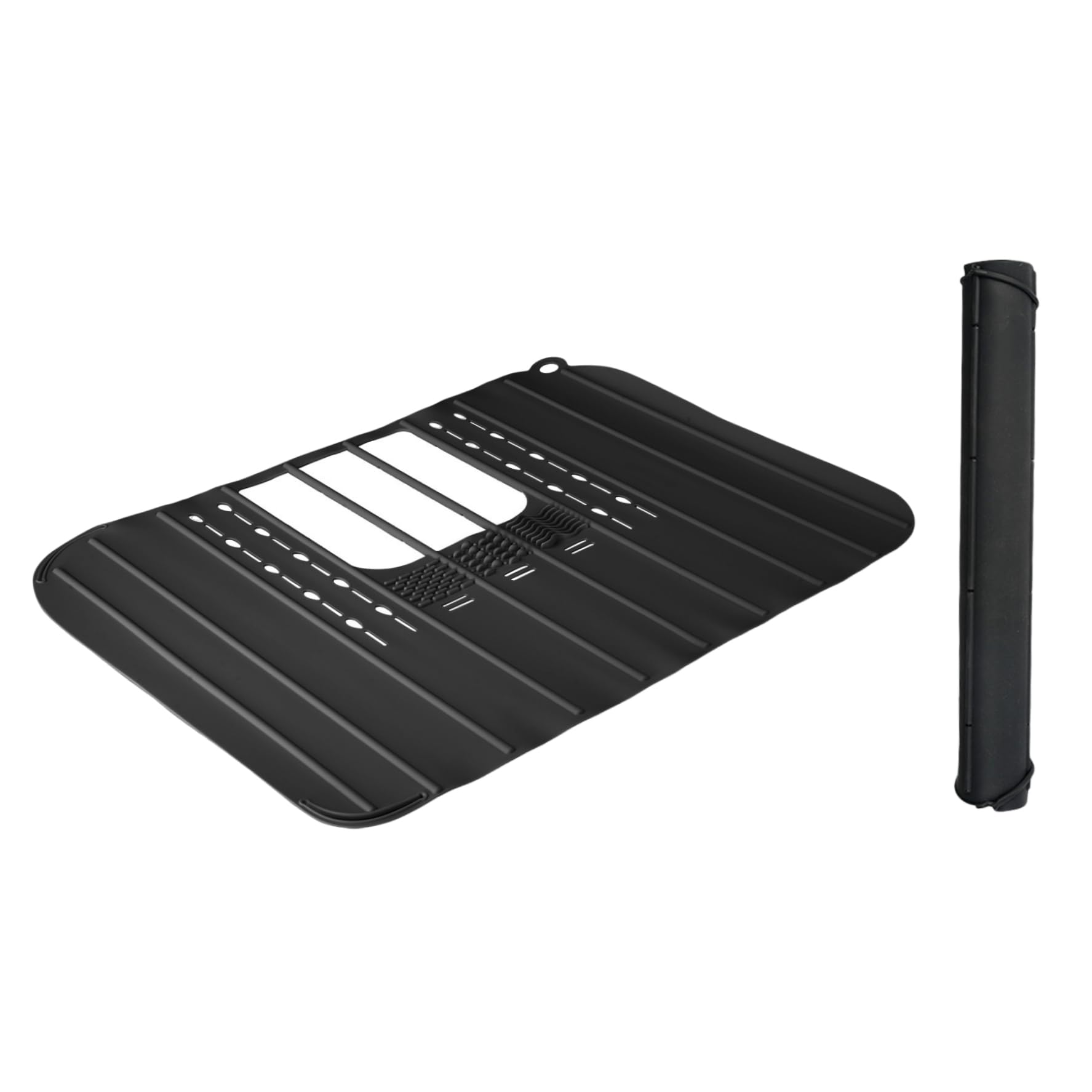 Couvercle d'évier de cuisine et salle de bain pliable en silicone thermorésistant 22x17 pouces