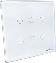 NovaDigital Interruptor Inteligente 4x4 Wi-Fi 6 botões Touch Screen Alexa Google Home Tuya Smart Life