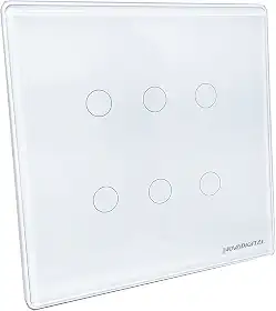 NovaDigital Interruptor Inteligente 4x4 Wi-Fi 6 botões Touch Screen Alexa Google Home Tuya Smart Life