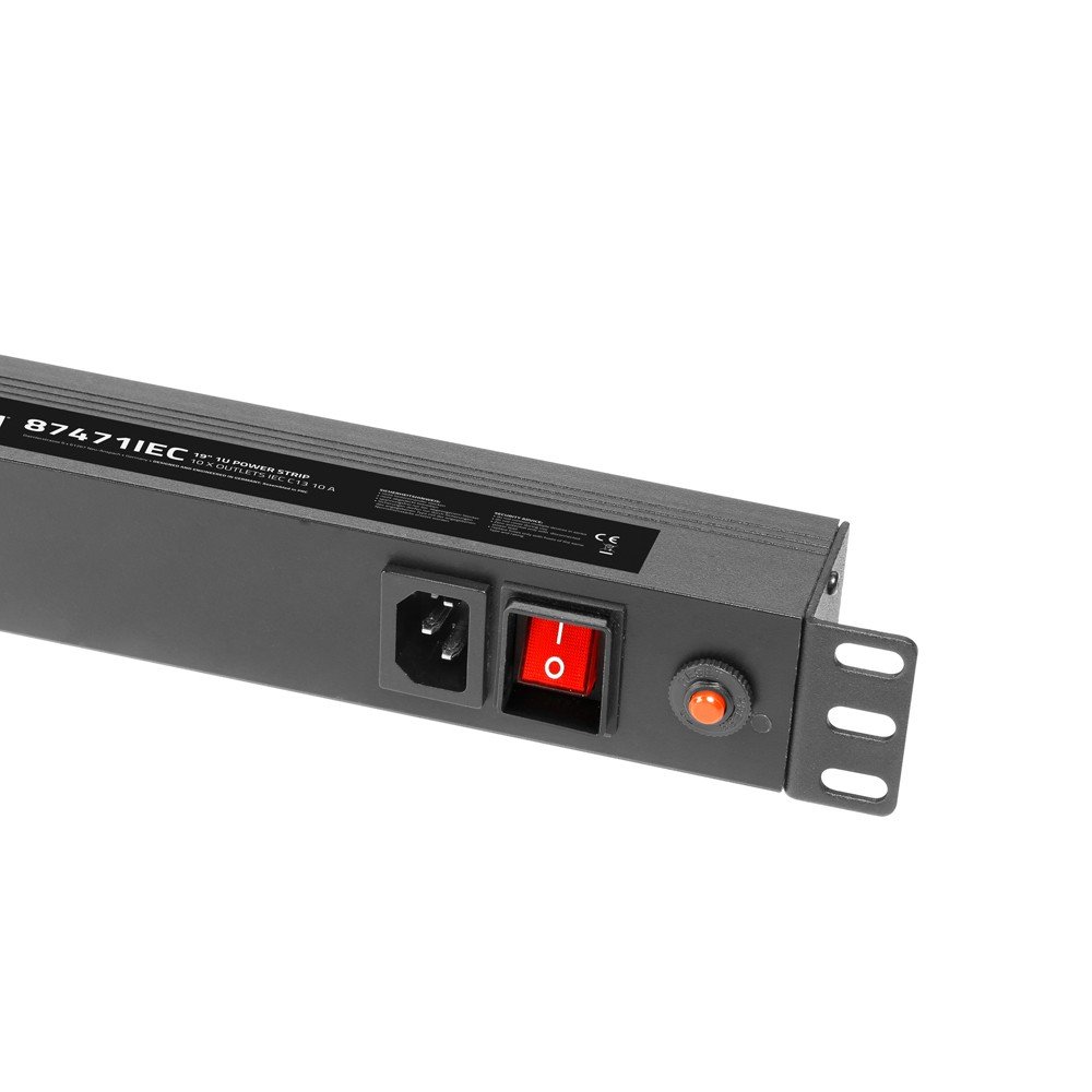 Adam Hall Cables 87471 IEC 19" Stromverteiler 1HE 10-Fach mit C13 Kaltgerätebuchsen