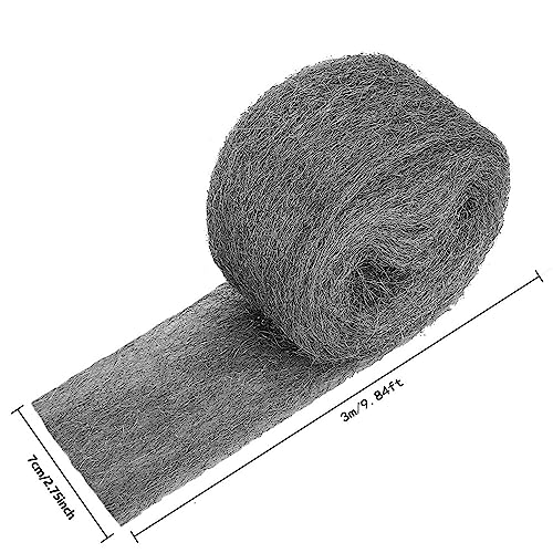 2pcs Stahlwolle -120 g Edelstahl, Güteklasse 0000 - Wiederverwendbar & kratzfest - Zum Reinigen & Polieren