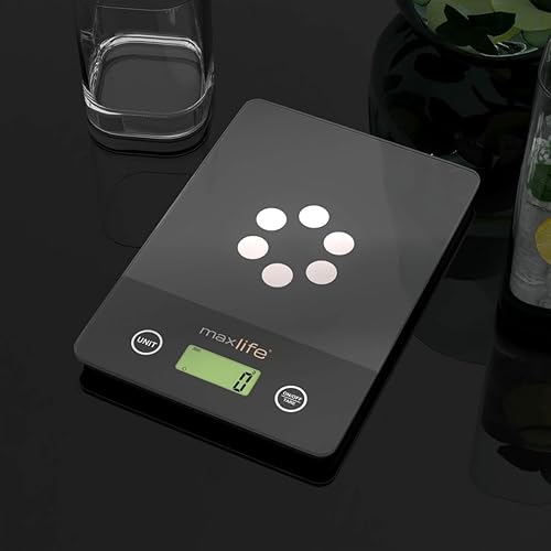 Miniatura 7 de Báscula digital de cocina ML-CF1 - Báscula de alimentos de alta precisión con medición de tara y varias unidades, diseño delgado con pantalla LCD