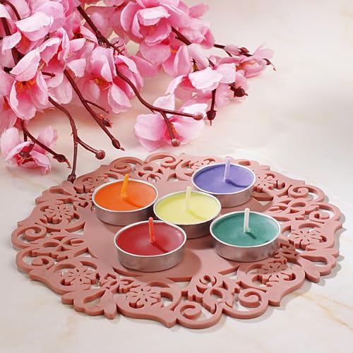 Image of D'Velas Coloured Unscented Wax Tealight Candles - Pack of 50 | Upto 2 Hours Burning Time | Paraffin Wax, Unscented, Smokeless, Dripless, for Home Decor, Offices & Other Occasions.