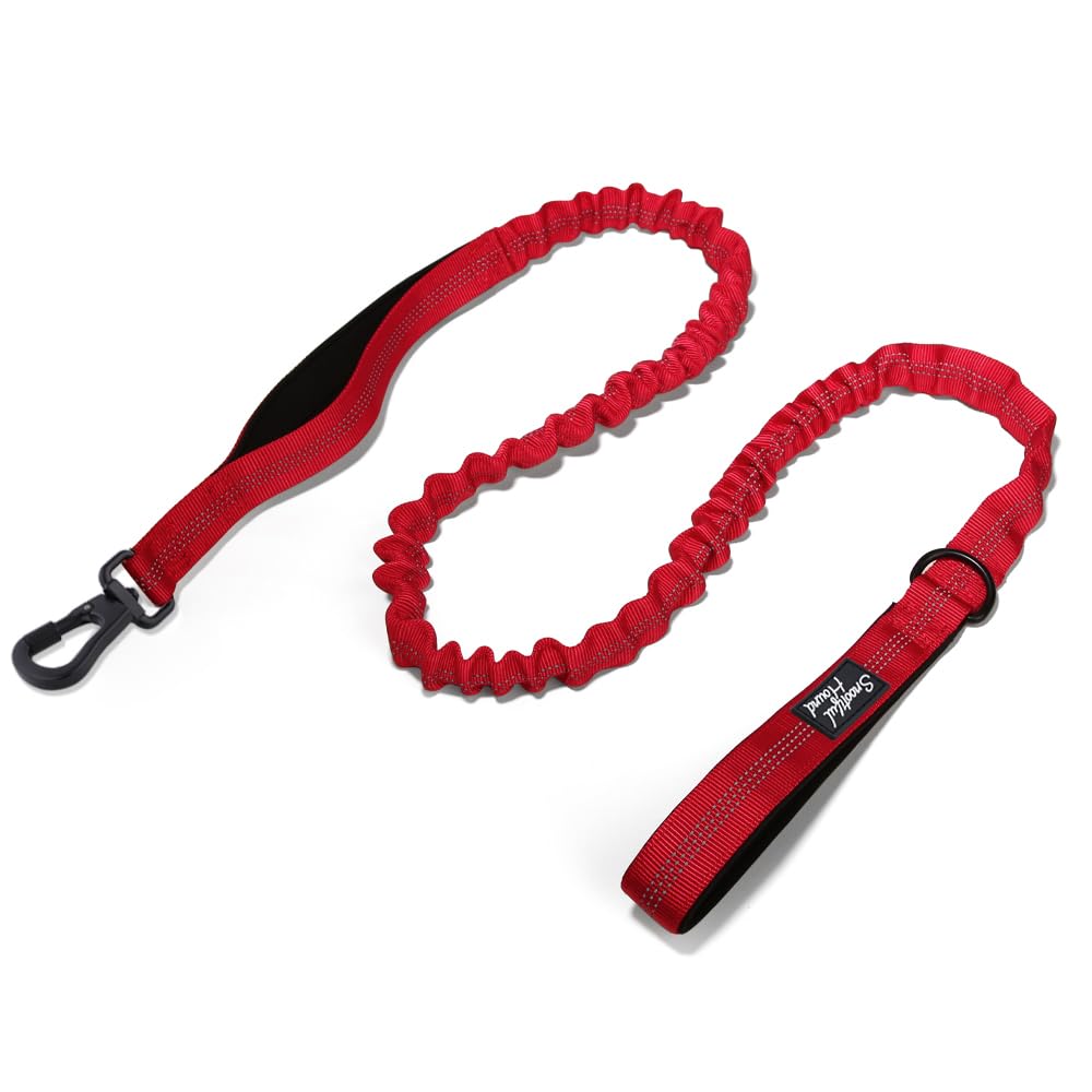 Snootiful Hound Secure Bungee Dog Lead With Locking Carabiner Clip, Double Handle Shock Absorbing Lead, Assorted Colours - Image 3