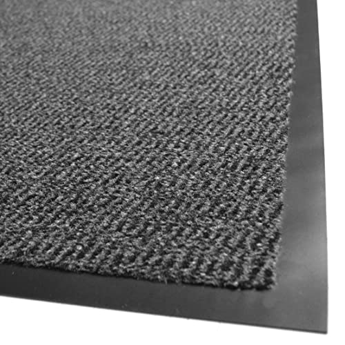 Decoweb Tapis entrée Accueil Anti-salissures - Anthracite - 80 x 120 cm