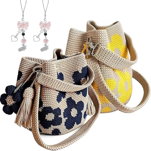 Sac fourre-tout fait à la main en tricot, le cadeau bohème idéal