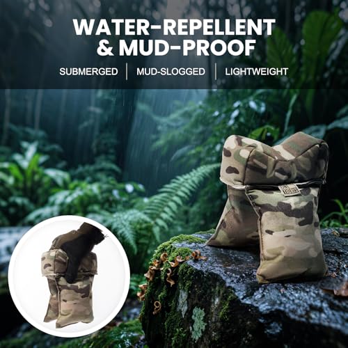 OneTigris Shooting Rest Bag, Pre-Filled Shooting Sand Bags Front & Rear Gun Range Bag Bench Window Rest Support Holder for Shooting, Hunting, Photography - Thumbnail 6