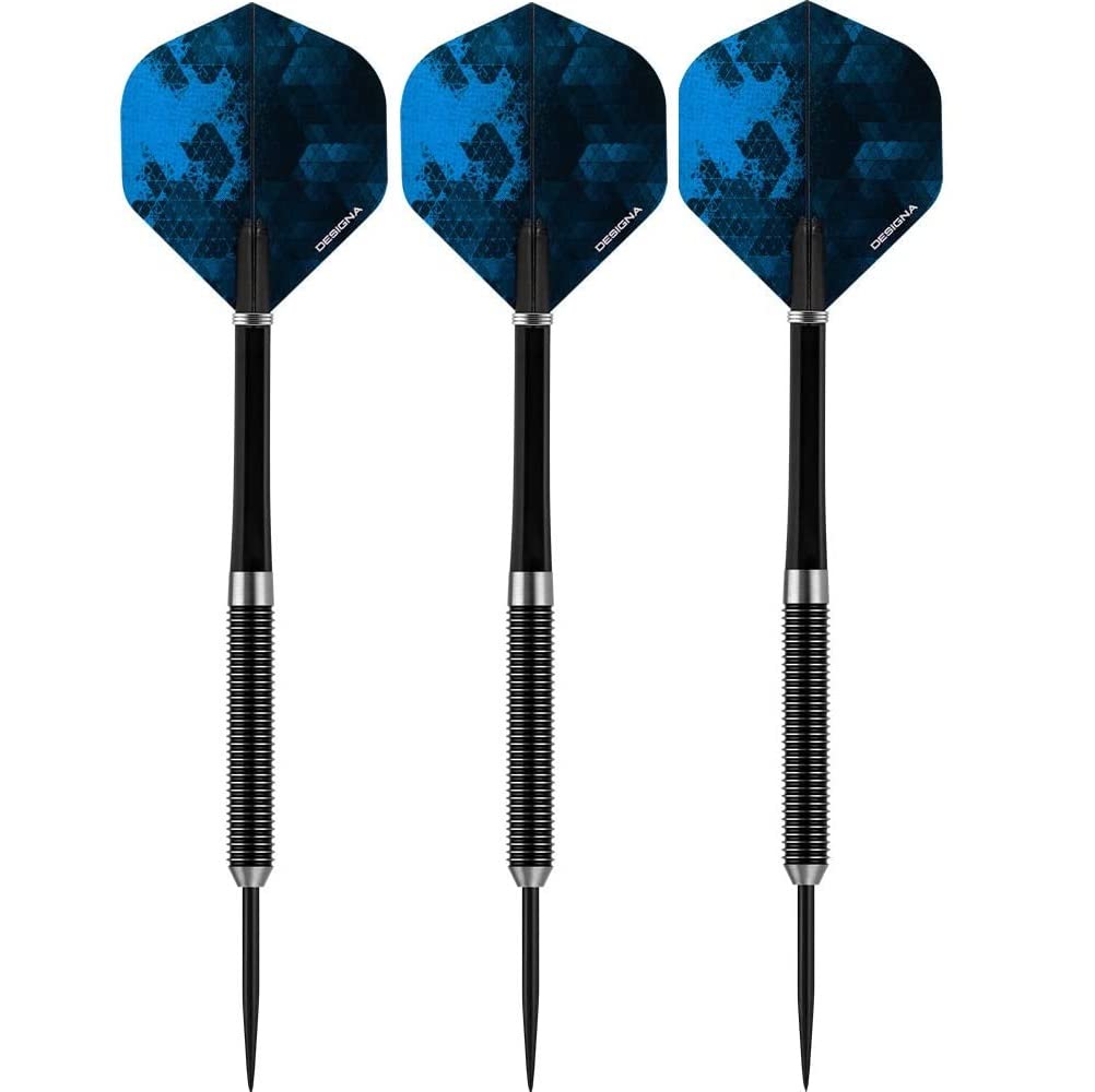 DESIGNA DARTS Personalised Ultralites V2 Darts | M2 | Full Ring Grip Steel Tip Darts Set | 14g (D3508)