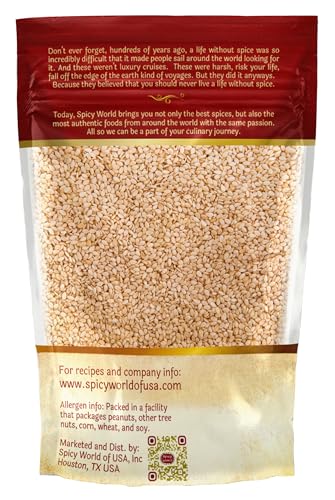 Spicy World Natural Brown Sesame Seeds 3 LB (48oz) - Non-GMO, Vegan, Raw, Unroasted, Unsalted, Plant-Based Protein, Source of Fiber & Iron, Ideal for Topping, Cooking & Baking - Image 8