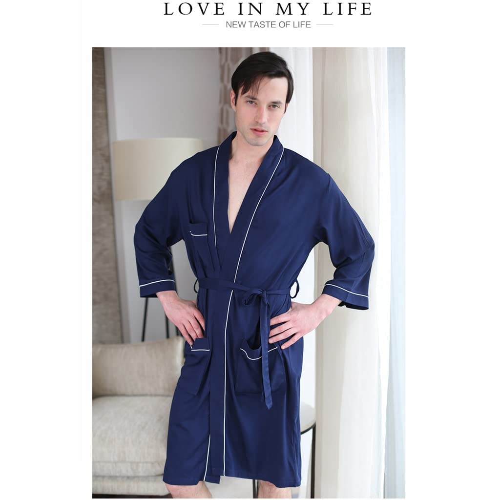 MTFBQ Accappatoi Coordinati Spa per Coppie Unisex Lui E Lei Accappatoi Sexy Lunghezza al Ginocchio Che Potresti Indossare in Estate Inverno Primavera O Autunno Pigiama al Tocco di Seta Leggero