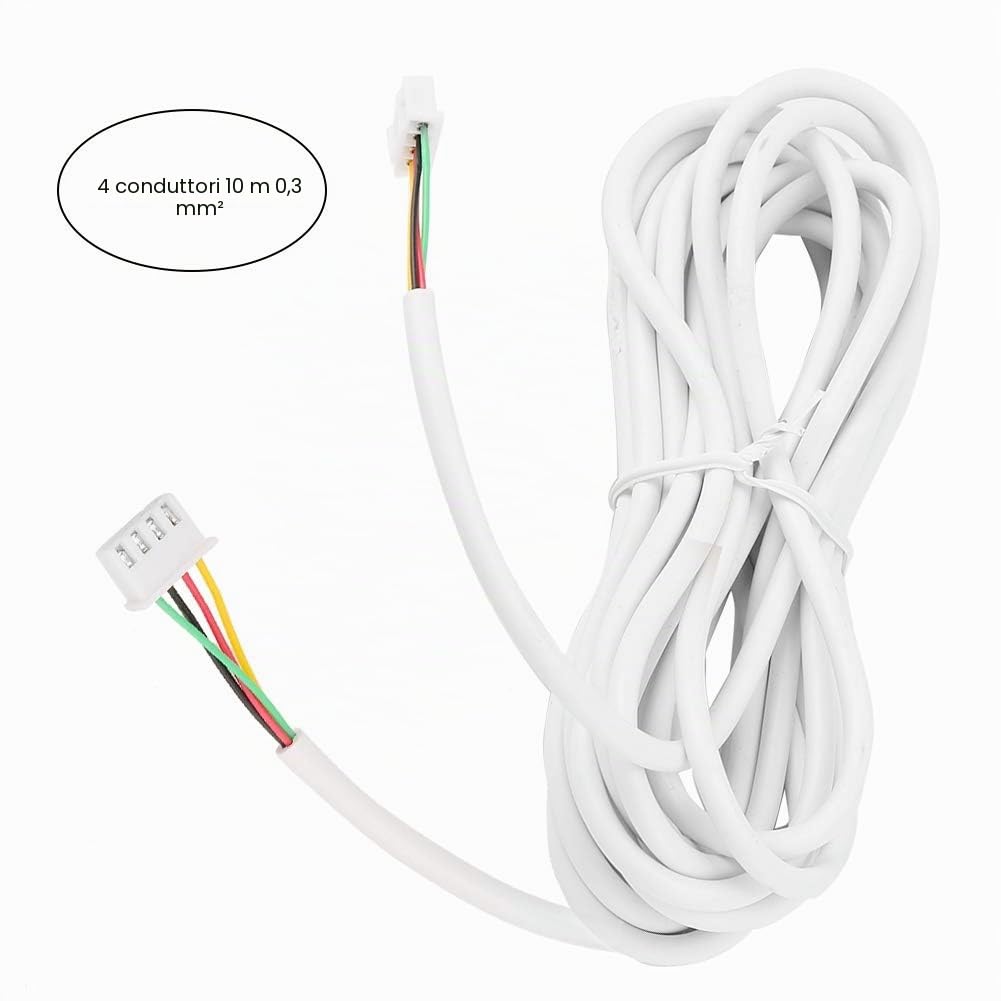 Cavo di rame flessibile a 4 conduttori, cavo centrale in rame rotondo 10m 0.3mm² per videocitofono