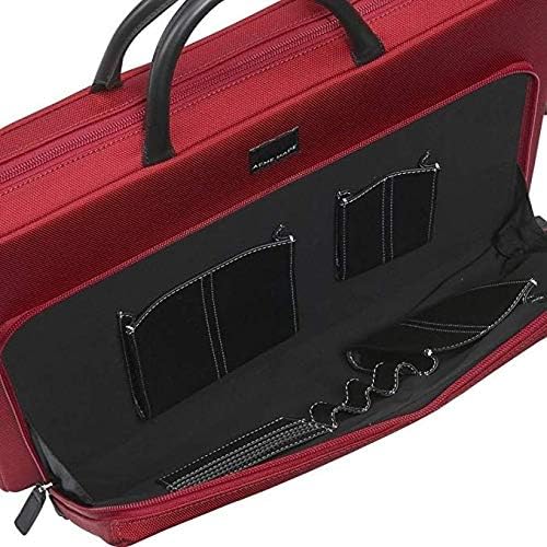 ACME Made Executive Slim Cargo (Chili Pepper Red) with Solid Italian Leather Handle, Notebook Medium Size Bag. A Great Corporate or Individual Gift for Any Occasion and Anyone