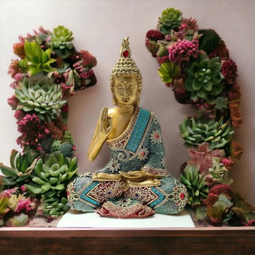 Estatua de Buda decorativa para meditación 9.7 pulgadas miniatura 4