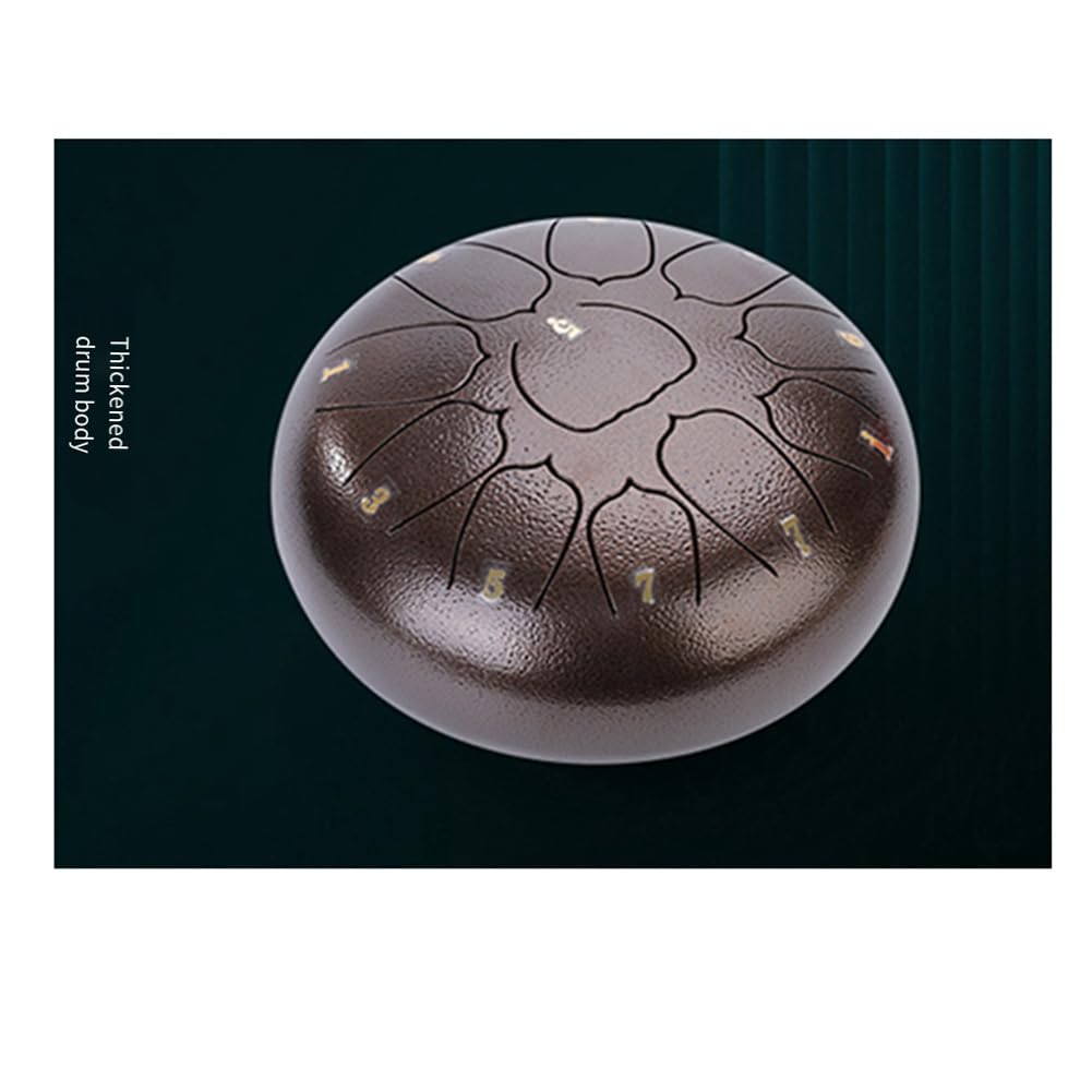 Malloy Tambour de Pluie Extérieur Bleu Marine 10 Pouces 11 Tons, Tambour de Pluie de Jardin, Tambour de Chakra de Pluie, Tambour Éthéré, Tambour à Main