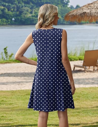 Image of Zeagoo Womens Summer Dress 2026 Sleeveless Casual A-Line Tshirt Sundresses