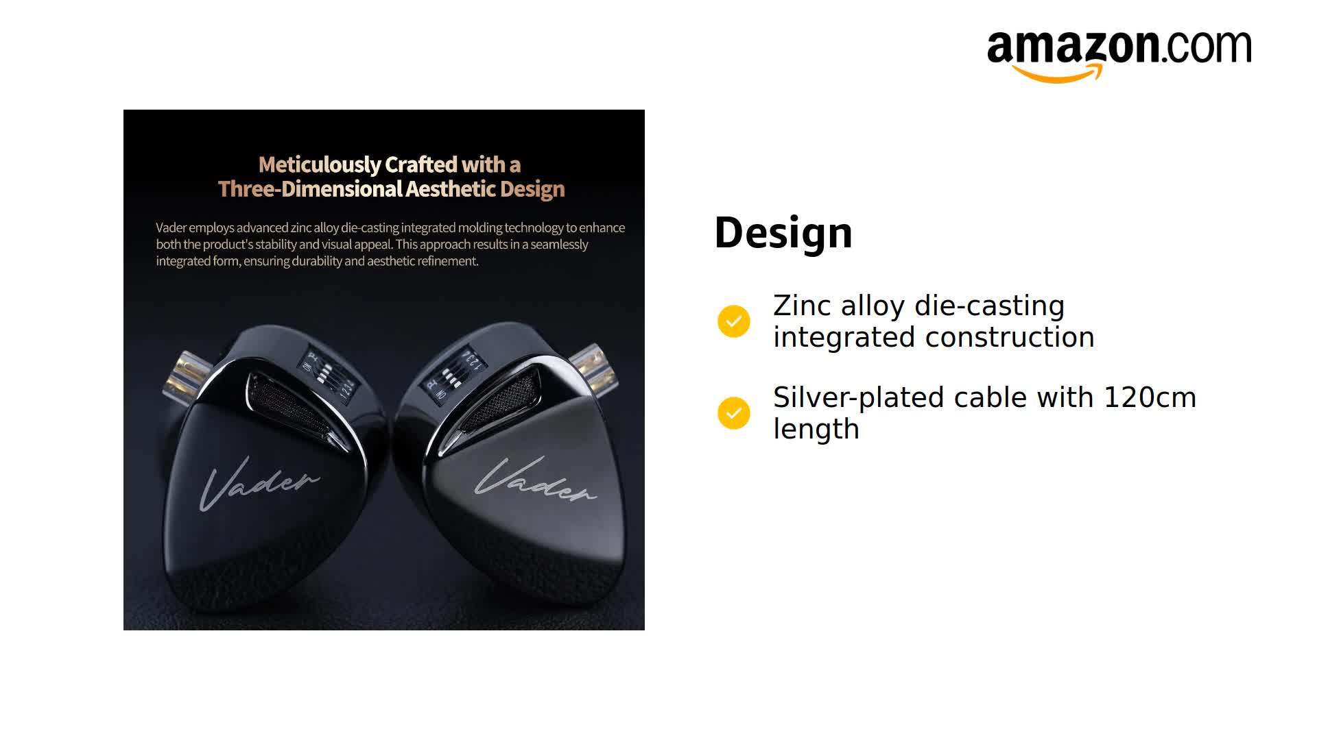 Amazon.com: KZ Vader Triple Driver in-Ear Monitor Music Earphone