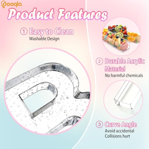 Image of Pooqla 10 inch Acrylic Letter Charcuterie Tray Birthday Party Fillable Box R