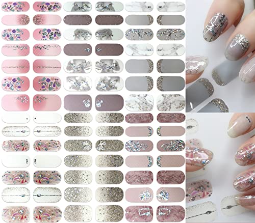 NAILDOKI ネイルシール 手用 3D立体感 損傷のないジェルネイルシール 貼るだけ 手の爪 可愛い人気 ネイルステッカー 女性おしゃれな 上級 ネイルラップ